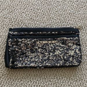 Black Clutch with Silver Sequins